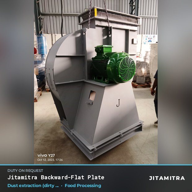 Jitamitra Food Processing fan — real dispatched build