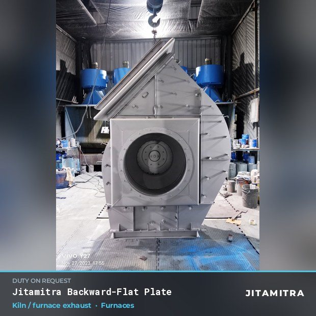 Jitamitra Furnaces fan — real dispatched build