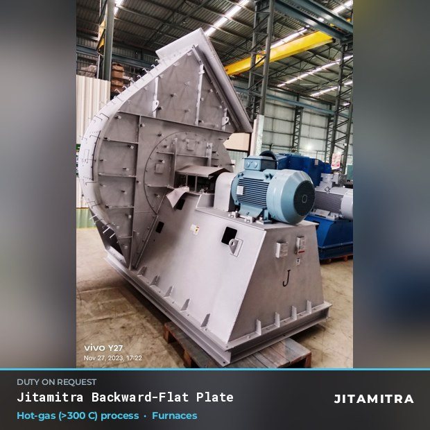 Jitamitra Furnaces fan — real dispatched build