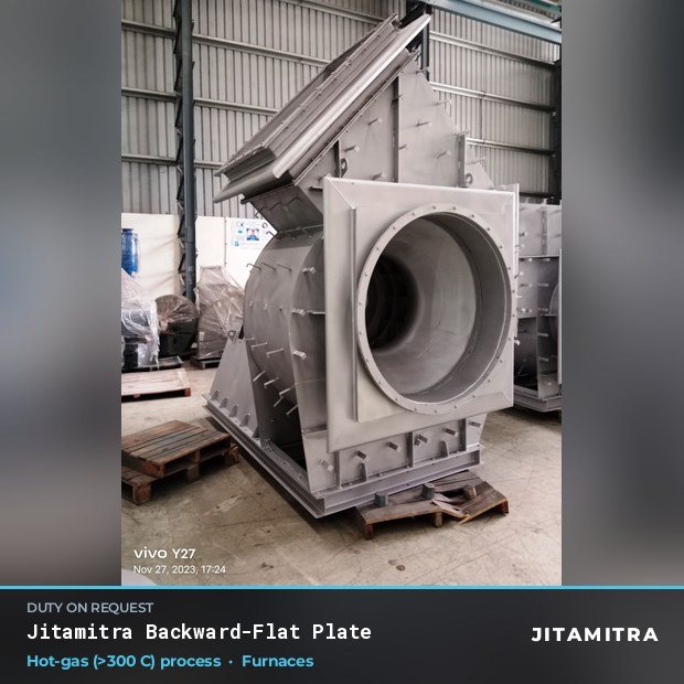 Jitamitra Furnaces fan — real dispatched build