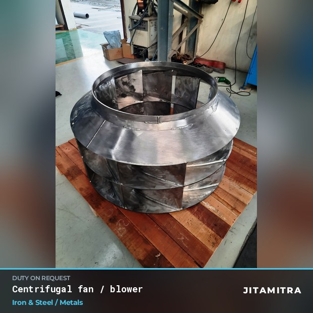 Centrifugal fan built by Jitamitra in steel and metals plants