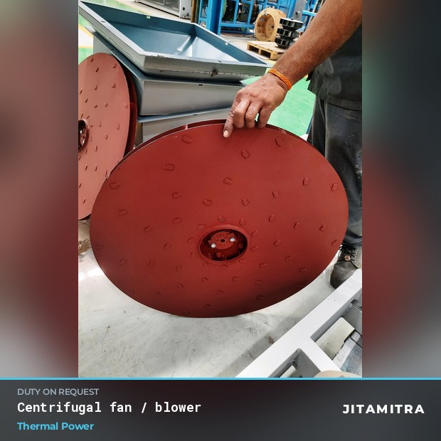 Centrifugal fan built by Jitamitra in thermal power plants