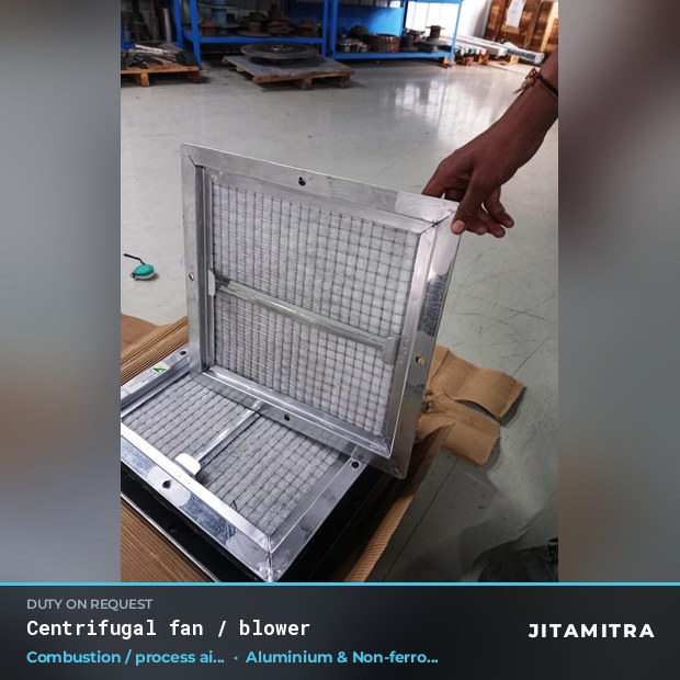Centrifugal fan built by Jitamitra for combustion and process air in aluminium and non-ferrous plants