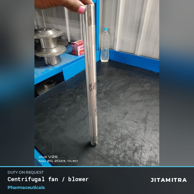 Centrifugal fan built by Jitamitra in pharmaceutical plants