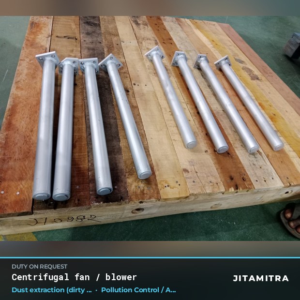 Centrifugal fan built by Jitamitra for dust extraction in pollution control OEMs