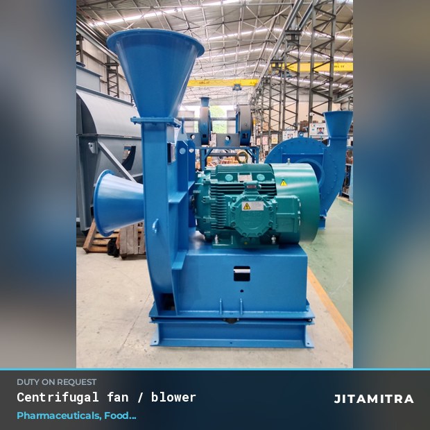 Centrifugal fan built by Jitamitra in pharmaceutical plants