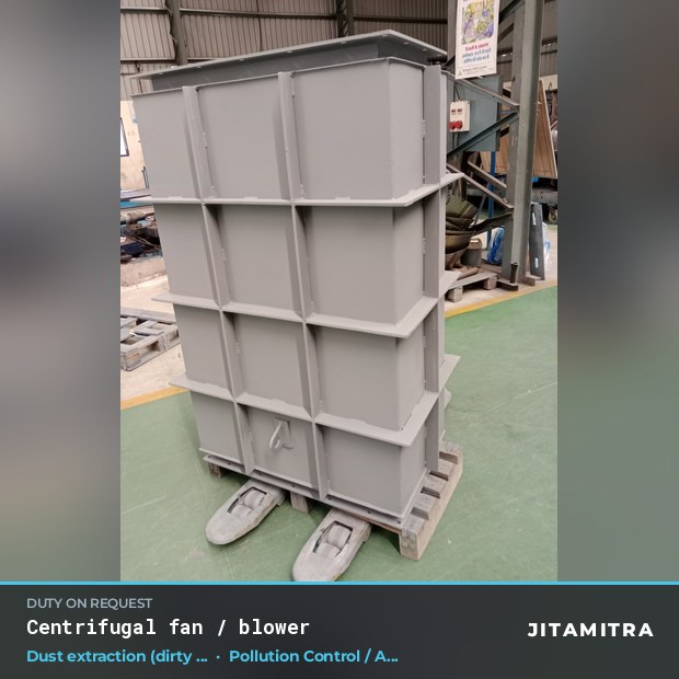 Centrifugal fan built by Jitamitra for dust extraction in pollution control OEMs