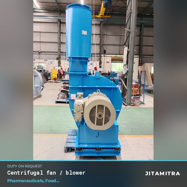Centrifugal fan built by Jitamitra in pharmaceutical plants