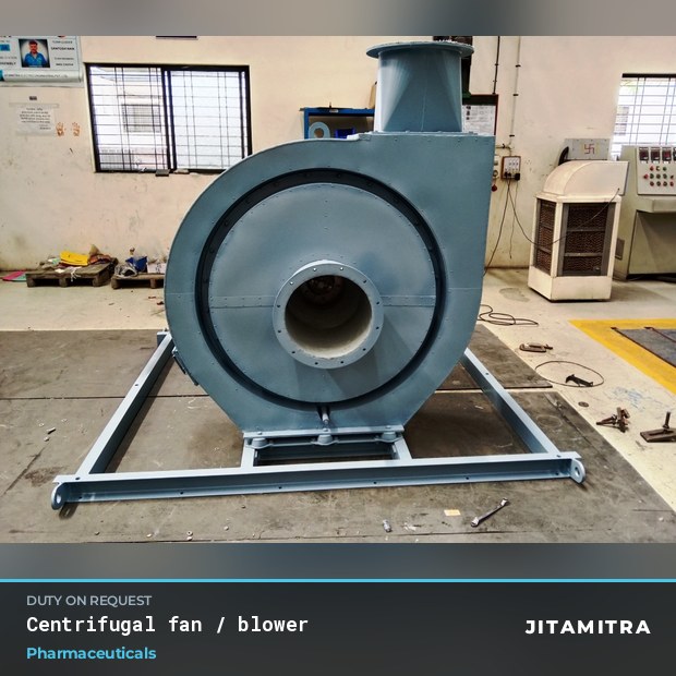 Centrifugal fan built by Jitamitra in pharmaceutical plants