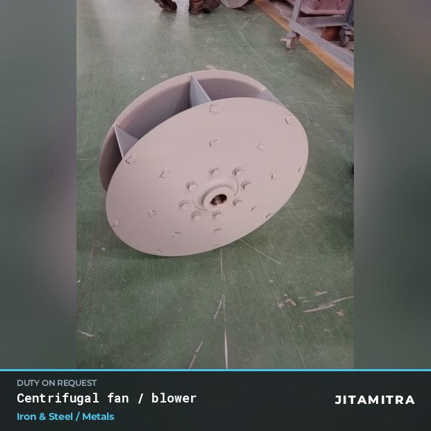 Centrifugal fan built by Jitamitra in steel and metals plants