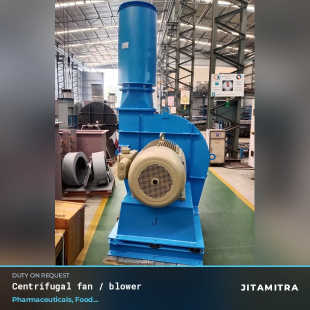 Centrifugal fan built by Jitamitra in pharmaceutical plants