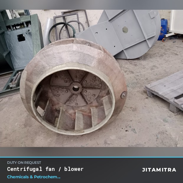 Centrifugal fan built by Jitamitra in chemical and petrochemical plants