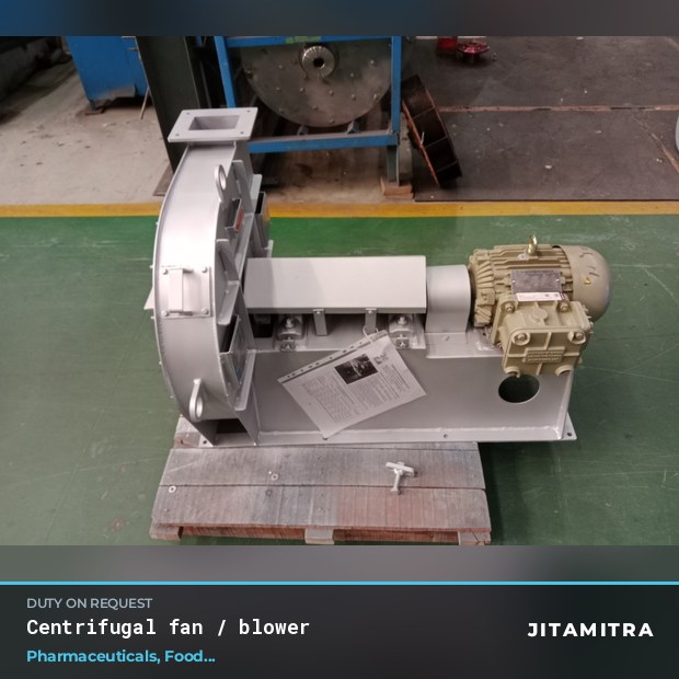 Centrifugal fan built by Jitamitra in pharmaceutical plants