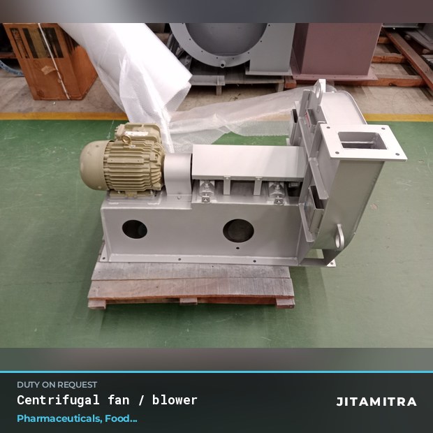 Centrifugal fan built by Jitamitra in pharmaceutical plants