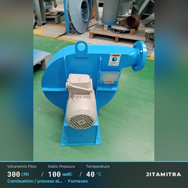 Jitamitra Furnaces fan — real dispatched build