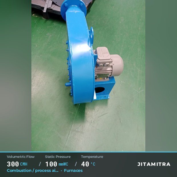 Jitamitra Furnaces fan — real dispatched build