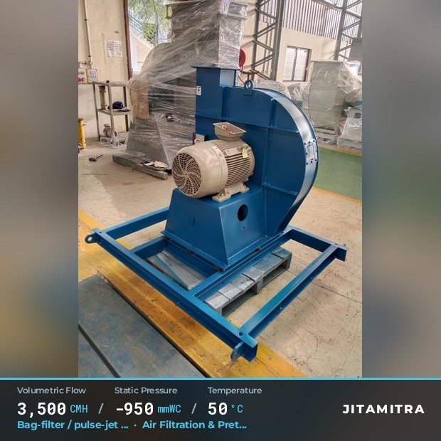 Jitamitra Air Filtration & Pretreatment fan — real dispatched build