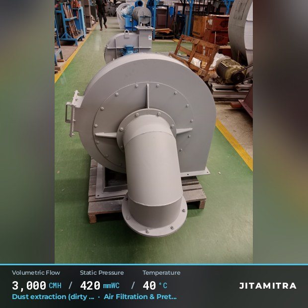 Jitamitra Air Filtration & Pretreatment fan — real dispatched build