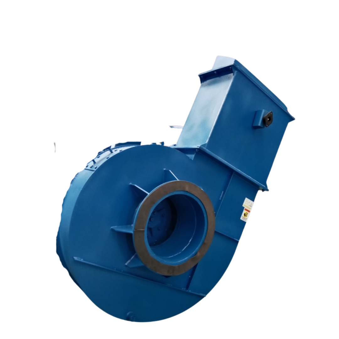 Heavy-duty centrifugal dust-extraction fan on the Jitamitra shop floor
