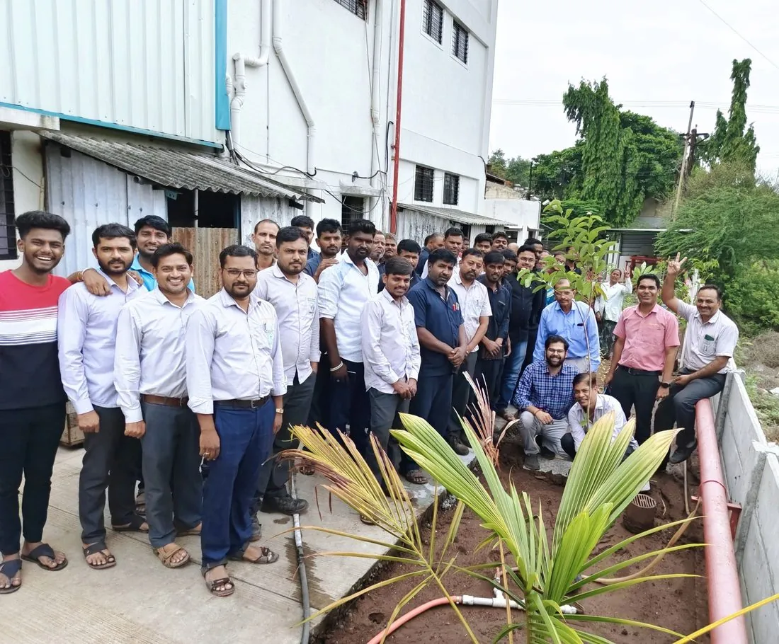Life at Jitamitra — Team plantation at plant